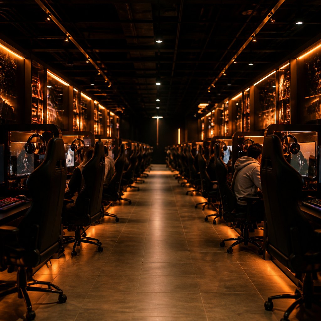 The long aisle into the dark.